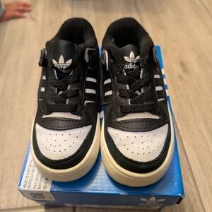 Adidas Kids Black and White Sneakers